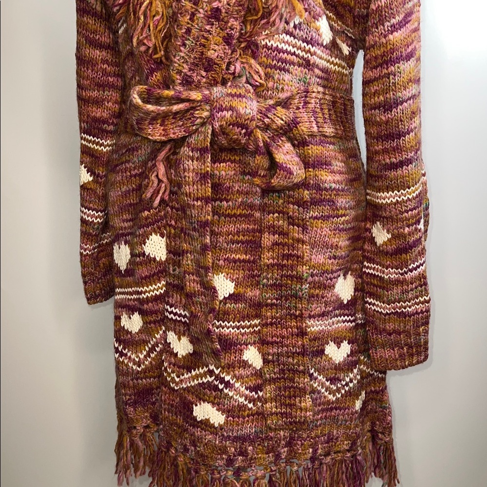 💖NWT LOVESHACKFANCY WYATT DUSTER JACKET IN ROSEWOOD SIZE M/L - Picture 9 of 16